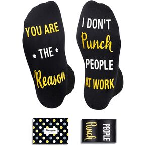 HAPPYPOP Coworkers Gifts Ideas Socks - Coworker Gifts for Women Men, Office Gifts for Coworkers, Funny Small Gifts for Coworkers
