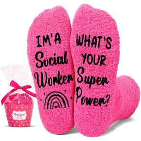 HAPPYPOP Social Worker Gifts For Women - Volunteer Appreciation Gifts, Social Work Month Gifts, Social Worker Socks