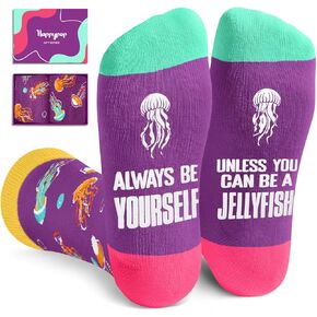 HAPPYPOP Jellyfish Gifts for Women Men - Funny Sea Jellyfish Socks Ocean Gifts, Animal Jellyfish Gifts for Teens