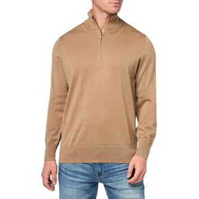 Brooks Brothers Men's Merino Wool Half-Zip Long Sleeve Sweater