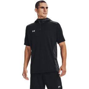 Under Armour Mens Command Short Sleeve Hoodie M Black-white