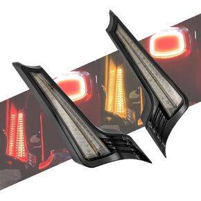 دراجة نارية LED حشو لوحة أضواء مصباح الحاجز الخلفي إشارات الانعطاف تشغيل ضوء الفرامل مناسب لـ Harley Touring Road King Electra Road Street Glide 2014-2023 (عدسة دخان الإسكان الأسود)
