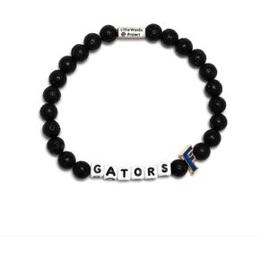 Gators® University of Florida® College Bead Bracelets (SM) - Handcrafted Stretch Bracelets w/ Custom-Casted Gator Charm, Trackable Kindness ID Tag - Show Your UFL Pride with Florida Gators Accessories