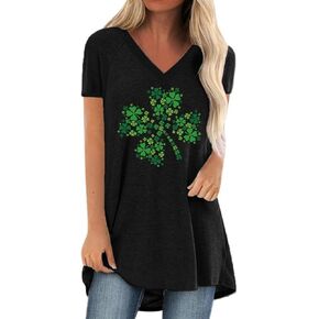 KKG Tops Tunics for Women to Wear with Leggings, Casual Loose Fit V Neck Short/Long Sleeves T Shirt in Kuwait
