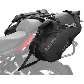 Rhinowalk Motorcycle Saddle Bags Waterproof Motorbike Panniers Motor Side Bag 28L (14L*2) Powersports Saddle Bag for Most Motorcycles Black, 1 Pair