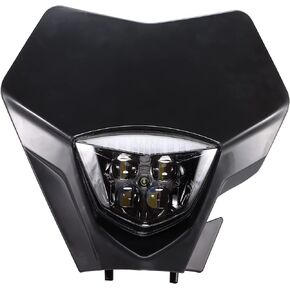 GOOFIT Black 12V 25W Led Headlight Universal Dirt Bike Head Light Lampshade Replacement for WR450F WR250R TTR230 YZ250F YZ450F Pit Bike Motorcycle