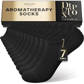 7 Pairs Christmas Golf Gifts for Men/Women No Show Cotton Socks, Low Cut Compression Socks, Aromatic
