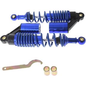 WFLNHB 12.5" 320mm Shock Absorbers Rear Suspension Universal Replacement for Honda Yamaha Suzuki Kawasaki Dirt bike Gokart ATV Motorcycle Quad Blue