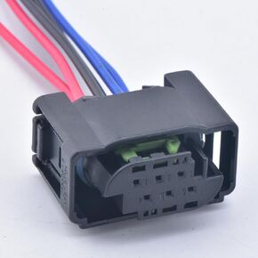 6 Pin Female Accelerator Pedal Connector Plug Pigtail 7M0973119 for Throttle Valve Sensor with Wire(Internal Black)