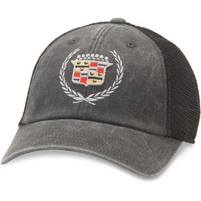 AMERICAN NEEDLE Raglan Bones Cadillac Trucker Hat (GM-1909B-BLK)