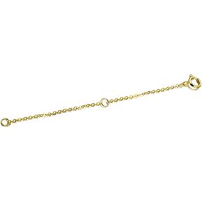 10K Gold 2/3/4 Inch Necklace Chain Extender, Dainty Durable Strong Removable Chain Extender for Gold Necklace Bracelet Anklets Jewelry