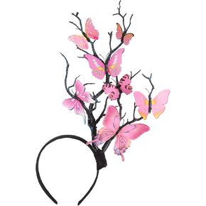 Coucoland Butterfly Headband Fascinator Hat - Monarch Butterfly Headband Crown Tea Party Halloween Costume Headpiece