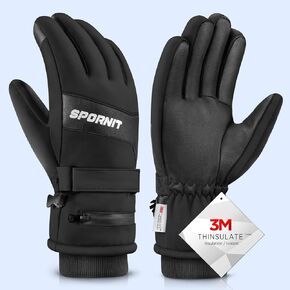 -20℉ Winter Gloves Men Women: 3M Insulation, 5-Layer Snow Ski Gloves for Cold Weather, Waterproof Touchscreen Gloves