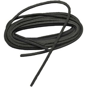 GREATLACES 1/8 inch Square Cut Leather Boat Shoe Replacement Shoelaces Leather Laces (2 Pair Pack)