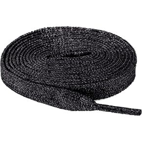 2 Pairs Glitter Shoe Laces for Sneakers 10mm Wide Bling Metallic Rhinestone Shoe String for High Tops