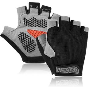 Accmor Cycling Gloves for Men Women, Bike Gloves Half Finger Road Bike MTB Gloves, Anti-Slip Shock-Absorbing Glove for Fitness Cycling Outdoor Sports
