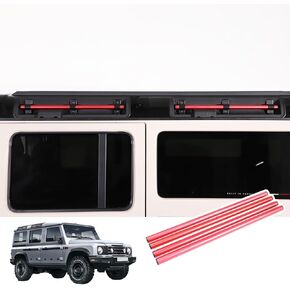 Car Roof Rack Compatible with Ineos Grenadier 2020-2024 Aluminum Alloy Roof Side Luggage Mounting Tube Roof Baggage Tie-Downs Luggage Mounting Bracket 4PCS (Red)