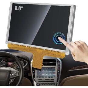 شاشة LCD مقاس 8 بوصات تعمل باللمس استبدال DJ080PA-01A، محول رقمي للملاحة الراديوية مقاس 8 بوصات 55Pin متوافق مع Chevy Silverado Suburban Tahoe Colorado GMC Canyon Sierra Yukon 2015 2016 2017 2018