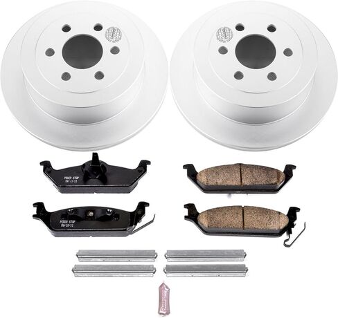 POWERSTOP KOE2192 Autospecialty Rear Replacement Brake Kit-OE Brake Rotors & Ceramic Brake Pads For Dodge Dakota 2003-2004 [Model Specific] in Saudi Arabia