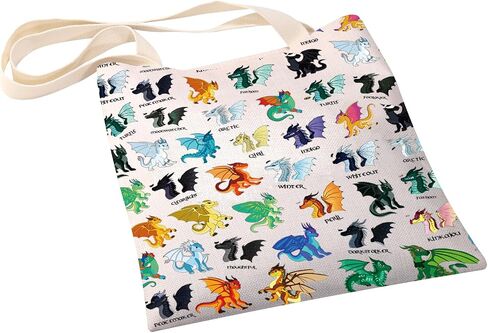 PXTIDY Wings Fire Dragon Dragonology Novel Gift Book of Dragons Darkstalker Tote Bag Fantasy Dragon Tribes Dragon Lovers Gift in Kuwait