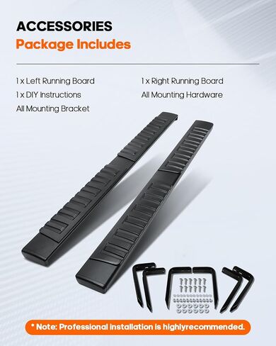 OCPTY 6 Inches Running Boards, Steps Nerf Bars Compatible for Nissan Frontier 2005-2023 Crew Cab Only, Aluminum Black Side Steps Nerf Bars in Saudi Arabia
