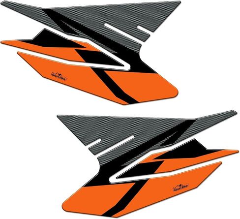 Motorcycle 3D Stickers Compatible with KTM 890 Adventure-R 2021. Side Motorcycle Protections from Impact and Scratches. Pair of Resin Stickers - Made in Italy in Kuwait