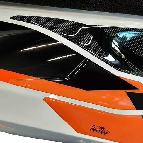 Motorcycle 3D Stickers Compatible with KTM 890 Adventure-R 2021. Side Motorcycle Protections from Impact and Scratches. Pair of Resin Stickers - Made in Italy in Kuwait