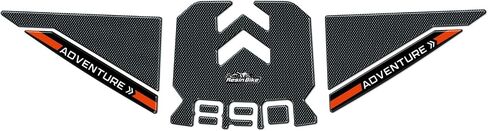 Motorcycle 3D Stickers Compatible with KTM 890 Adventure-R 2021. Side Motorcycle Protections from Impact and Scratches. Pair of Resin Stickers - Made in Italy in Kuwait