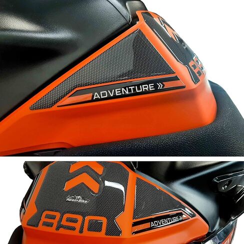 Motorcycle 3D Stickers Compatible with KTM 890 Adventure-R 2021. Side Motorcycle Protections from Impact and Scratches. Pair of Resin Stickers - Made in Italy in Kuwait