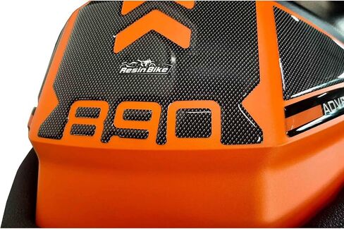 Motorcycle 3D Stickers Compatible with KTM 890 Adventure-R 2021. Side Motorcycle Protections from Impact and Scratches. Pair of Resin Stickers - Made in Italy in Kuwait