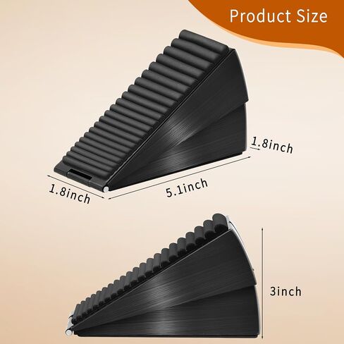 Heavy Duty Door Stopper - Tall Door Stop Large Door Stoppers for Bottom of Door, 3 in High Door Stop Wedge Suits Any Heavy Door Gap in Saudi Arabia