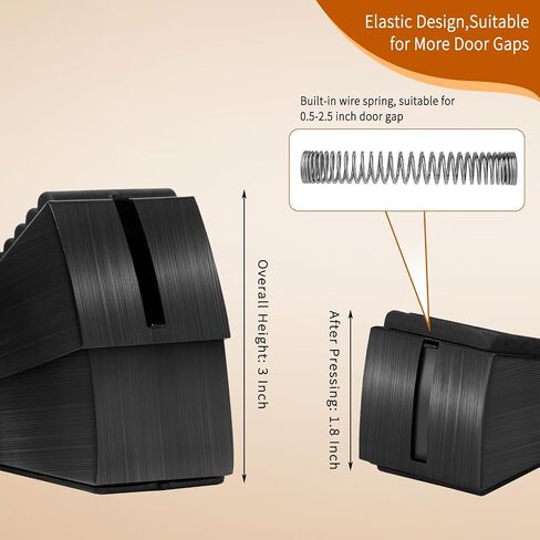 Heavy Duty Door Stopper - Tall Door Stop Large Door Stoppers for Bottom of Door, 3 in High Door Stop Wedge Suits Any Heavy Door Gap in Saudi Arabia