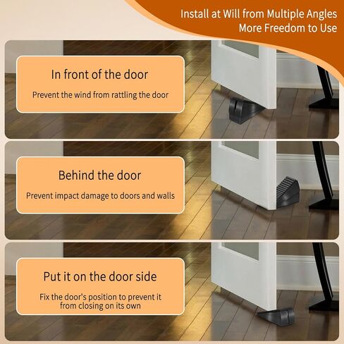 Heavy Duty Door Stopper - Tall Door Stop Large Door Stoppers for Bottom of Door, 3 in High Door Stop Wedge Suits Any Heavy Door Gap in Saudi Arabia