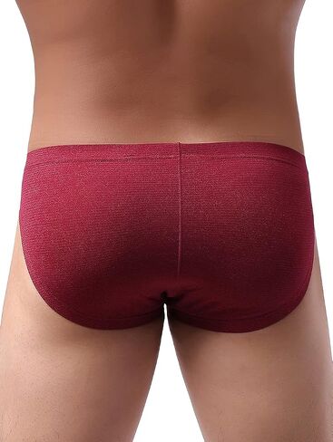 IKINGSKY Men's Striped Bulge Briefs Stretch Pouch Underwear Sexy Low Rise Breathable Underpanties for Men in Kuwait