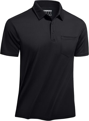 TACVASEN Polo Shirts for Men with Pocket Short Sleeve Lightweight Quick Dry Hiking Golf Fishing in Saudi Arabia