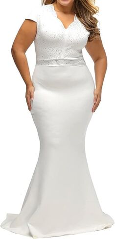 832 - Plus Size Mermaid Lace Maxi Long Sleeves Maxi Cocktail Wedding Prom Evening Dress Gown in Kuwait