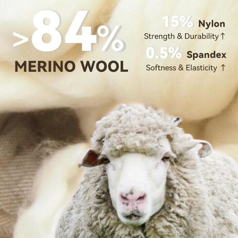 84% Merino Wool Socks 3 Pairs Hiking Socks for Men Women, Moisture Wicking Boot Socks, All Season Socks in Saudi Arabia