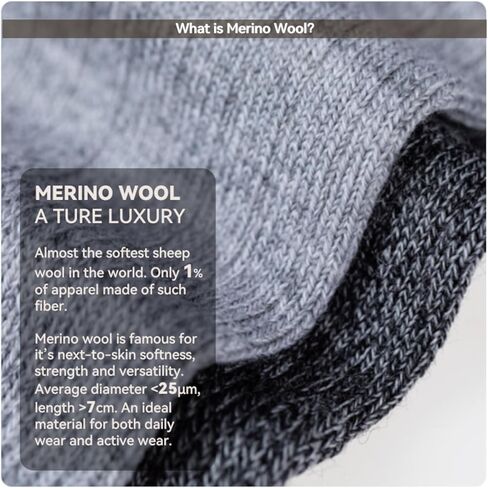 84% Merino Wool Socks 3 Pairs Hiking Socks for Men Women, Moisture Wicking Boot Socks, All Season Socks in Saudi Arabia