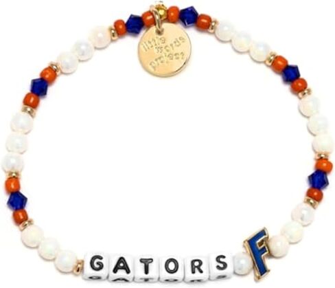 أساور الخرز من Gators® University of Florida® College (SM) - أساور قابلة للتمدد مصنوعة يدويًا مع سحر التمساح المصبوب خصيصًا، وعلامة تعريف اللطف القابلة للتتبع - أظهر فخرك بـ UFL مع ملحقات Florida Gators in Saudi Arabia