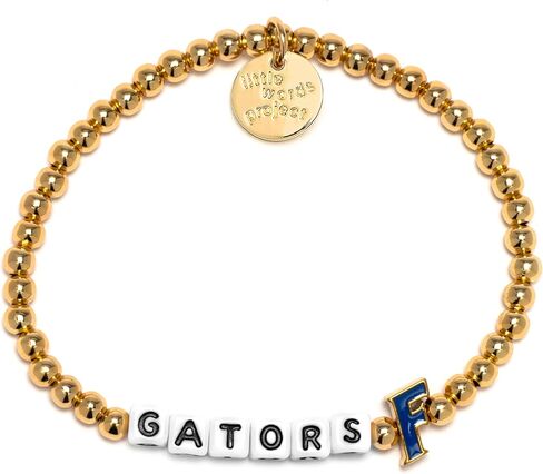 أساور الخرز من Gators® University of Florida® College (SM) - أساور قابلة للتمدد مصنوعة يدويًا مع سحر التمساح المصبوب خصيصًا، وعلامة تعريف اللطف القابلة للتتبع - أظهر فخرك بـ UFL مع ملحقات Florida Gators in Saudi Arabia