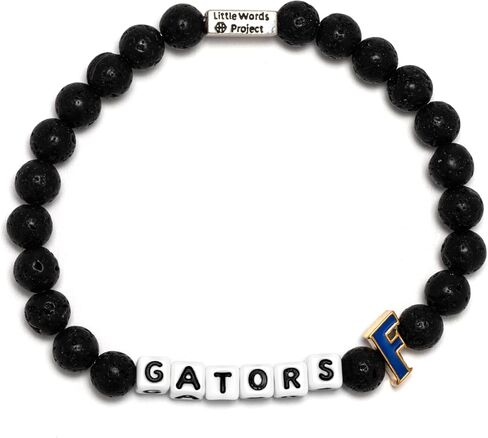 أساور الخرز من Gators® University of Florida® College (SM) - أساور قابلة للتمدد مصنوعة يدويًا مع سحر التمساح المصبوب خصيصًا، وعلامة تعريف اللطف القابلة للتتبع - أظهر فخرك بـ UFL مع ملحقات Florida Gators in Saudi Arabia