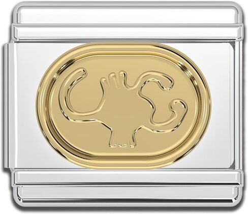 Zodiac Italian Charm, 9mm Gold Astrology Bracelet Link, Stainless Steel Astronomy Bracelets Charms, Birth Sign Modular Nomination Jewelry Links in Kuwait