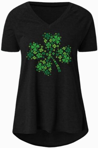 KKG Tops Tunics for Women to Wear with Leggings, Casual Loose Fit V Neck Short/Long Sleeves T Shirt in Kuwait