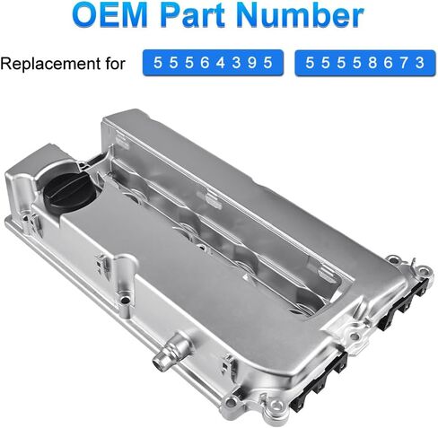 طقم غطاء صمام المحرك من الألومنيوم مع غطاء حشو زيت بمسامير حشية متوافق مع تشيفي أفيو أفيو 5 كروز سونيك تراكس بونتياك جي 3 ويف ساتورن أسترا لاستبدال 55564395 55558673 in Kuwait