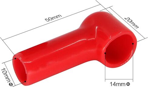 ZOOKOTO 10Pcs Stud Terminal Covers 14mm x 10mm Terminal Insulating Covers Red and Black in Saudi Arabia