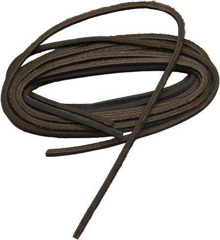 GREATLACES 1/8 inch Square Cut Leather Boat Shoe Replacement Shoelaces Leather Laces (2 Pair Pack) in Kuwait