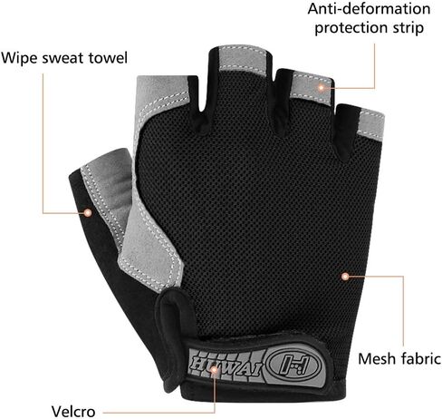 Accmor Cycling Gloves for Men Women, Bike Gloves Half Finger Road Bike MTB Gloves, Anti-Slip Shock-Absorbing Glove for Fitness Cycling Outdoor Sports in Kuwait