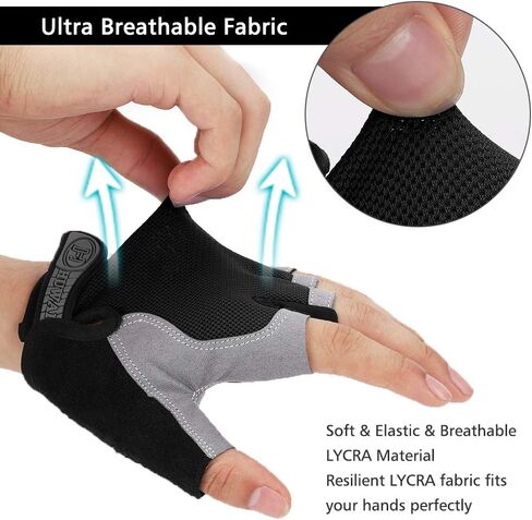Accmor Cycling Gloves for Men Women, Bike Gloves Half Finger Road Bike MTB Gloves, Anti-Slip Shock-Absorbing Glove for Fitness Cycling Outdoor Sports in Kuwait