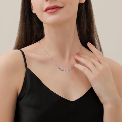 Mustard Seed Necklace 925 Sterling Silver Crystal Necklace Mustard Seed Jewelry Birthday Gifts for Women Girls in Saudi Arabia