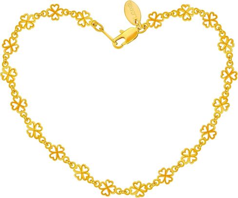 LIFETIME JEWELRY Womens Gold Anklet Good Luck Ankle Bracelet 24k Real Gold Plated in Kuwait